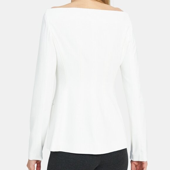 Theory Cream Off the Shoulder Jacket, US 0 - Picture 2 of 3